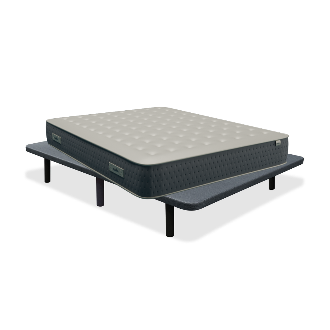 Pack Base Tapizada + Colchón Visco