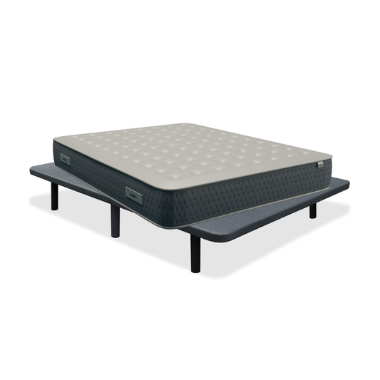 Pack Base Tapizada + Colchón Visco